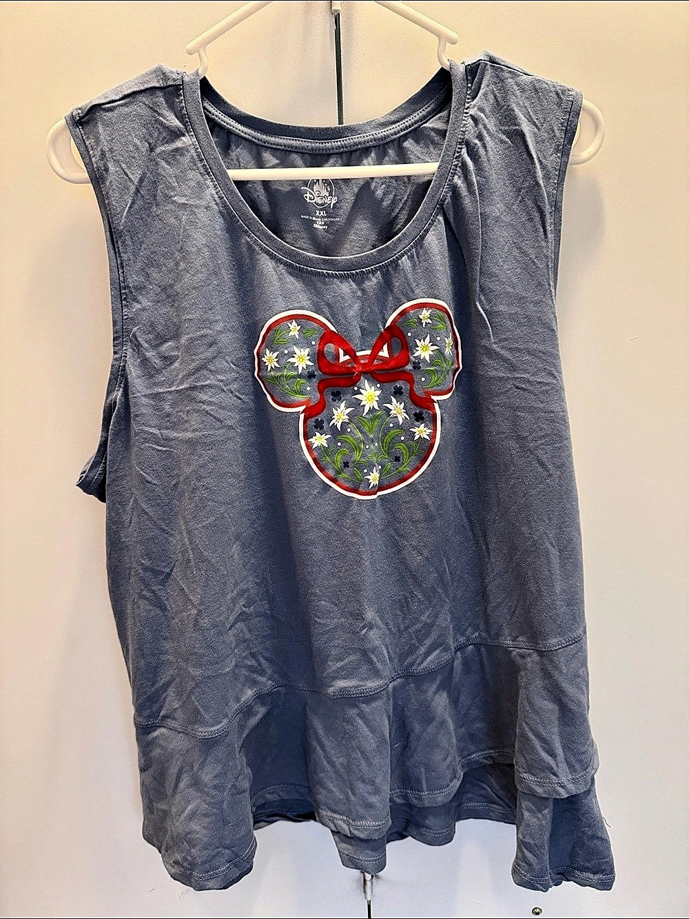 Disney Mickey Mouse Tank Top Blue XXL Like New